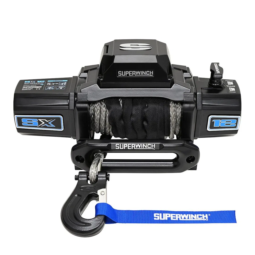 1712204 – SUPERWINCH Winch, Vehicle Mounted Vehicle Recovery 12 Volt DC 12000 Pound Line Pull Capacity 80 Foot Synthe...